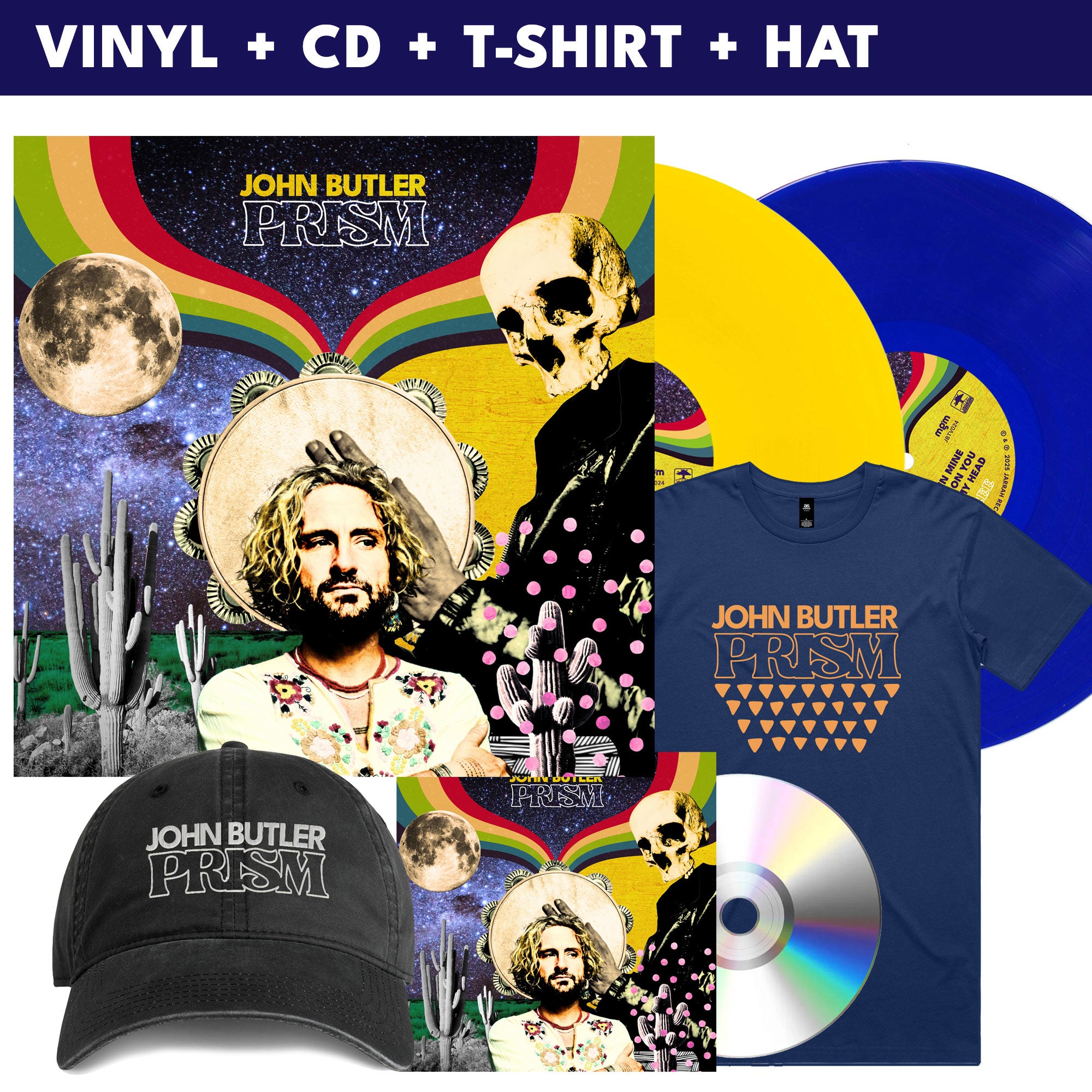 [PRE-ORDER] John Butler - PRISM - Vinyl + CD + T-shirt + Hat