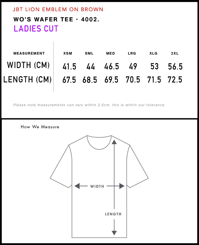 [t-shirt] JBT Lion Emblem on Brown Tee